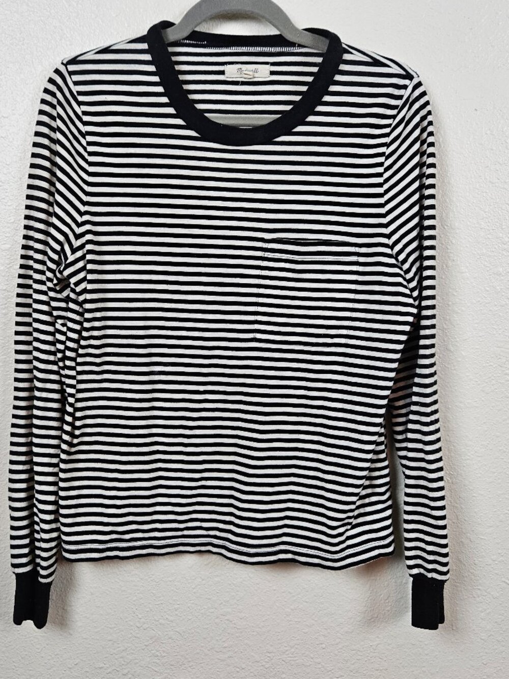 Madewell striped long sleeve t shirt medium